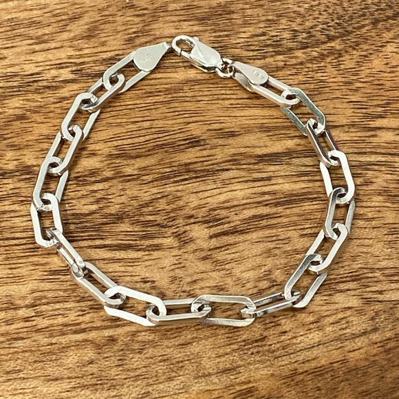 925 Sterling Siler Paperclip Bracelet